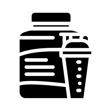 whey protein milk product glyph icon vector. whey protein milk product sign. isolated symbol illustrationのイラスト素材
