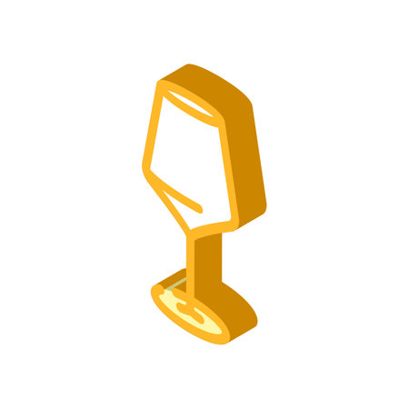 empty wine glass isometric icon vector. empty wine glass sign. isolated symbol illustrationのイラスト素材