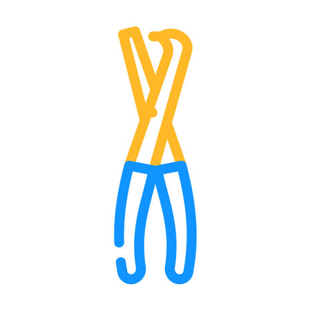 brake spring plier color icon vector. brake spring plier sign. isolated symbol illustrationのイラスト素材