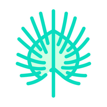 chinese fan palm color icon vector. chinese fan palm sign. isolated symbol illustrationのイラスト素材