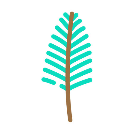areca palm tropical leaf color icon vector. areca palm tropical leaf sign. isolated symbol illustrationのイラスト素材