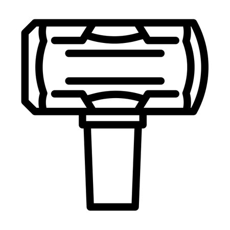 sledge hammer line icon vector. sledge hammer sign. isolated contour symbol black illustrationのイラスト素材