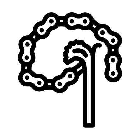 chain wrench line icon vector. chain wrench sign. isolated contour symbol black illustrationのイラスト素材