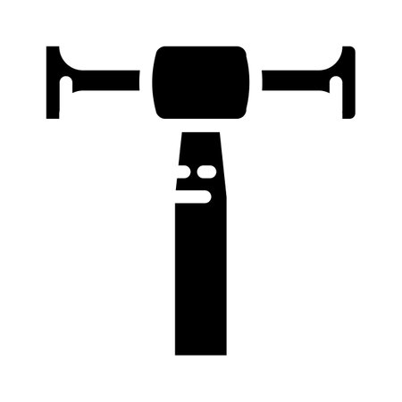 planishing hammer glyph icon vector. planishing hammer sign. isolated symbol illustrationのイラスト素材