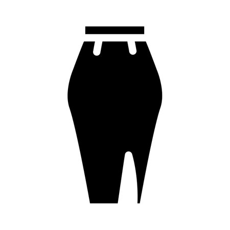 pencil skirt glyph icon vector. pencil skirt sign. isolated symbol illustrationのイラスト素材
