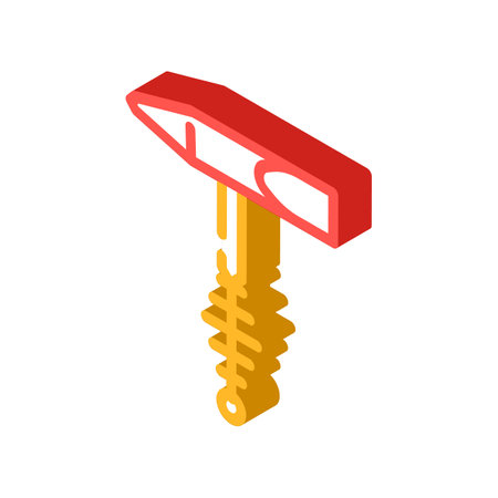 welders hammer isometric icon vector. welders hammer sign. isolated symbol illustrationのイラスト素材