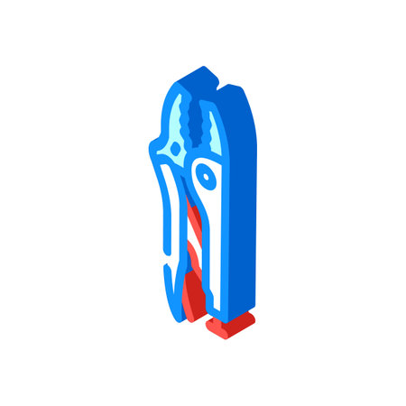 locking pliers isometric icon vector. locking pliers sign. isolated symbol illustrationのイラスト素材
