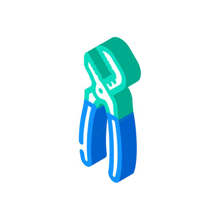 tongue groove pliers isometric icon vector. tongue groove pliers sign. isolated symbol illustrationのイラスト素材