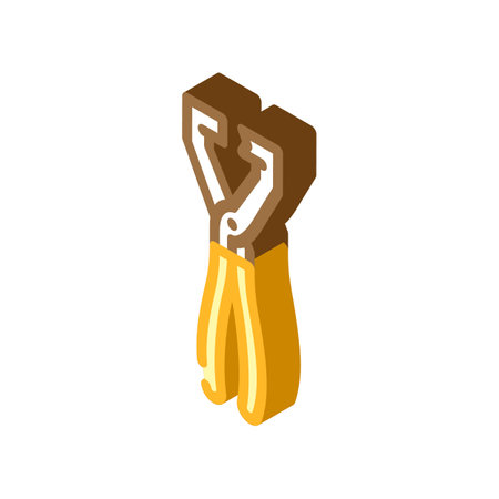hose clamp pliers isometric icon vector. hose clamp pliers sign. isolated symbol illustrationのイラスト素材
