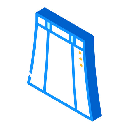 a line skirt isometric icon vector. a line skirt sign. isolated symbol illustrationのイラスト素材