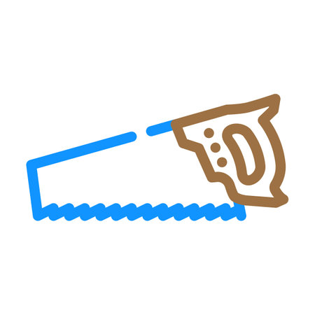 rip cut saw color icon vector. rip cut saw sign. isolated symbol illustrationのイラスト素材