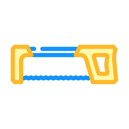 hack hand saw color icon vector. hack hand saw sign. isolated symbol illustrationのイラスト素材