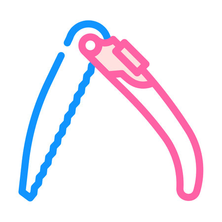 camping hand saw color icon vector. camping hand saw sign. isolated symbol illustrationのイラスト素材