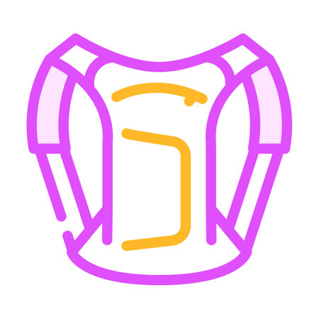 backpack motorcycle color icon vector. backpack motorcycle sign. isolated symbol illustrationのイラスト素材