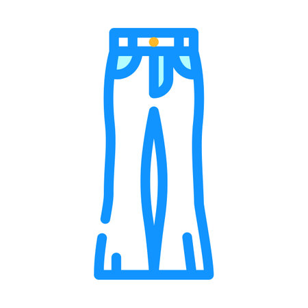 bell bottoms pants clothes color icon vector. bell bottoms pants clothes sign. isolated symbol illustrationのイラスト素材