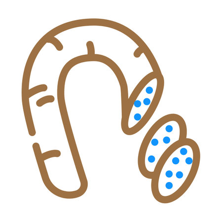 blood sausage meat color icon vector. blood sausage meat sign. isolated symbol illustrationのイラスト素材