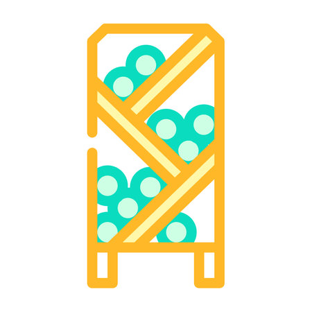 rack wine color icon vector. rack wine sign. isolated symbol illustrationのイラスト素材