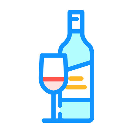 malbec red wine color icon vector. malbec red wine sign. isolated symbol illustrationのイラスト素材