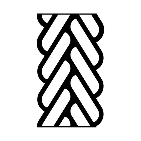 spiga wheat chain line icon vector. spiga wheat chain sign. isolated contour symbol black illustrationのイラスト素材