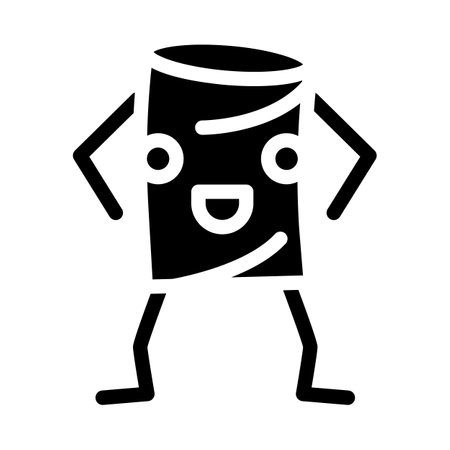 marshmallow dessert character glyph icon vector. marshmallow dessert character sign. isolated symbol illustrationのイラスト素材