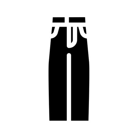 high waist pants clothes glyph icon vector. high waist pants clothes sign. isolated symbol illustrationのイラスト素材