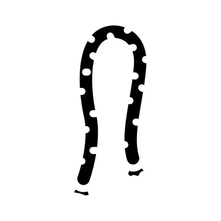 german sausage meat glyph icon vector. german sausage meat sign. isolated symbol illustrationのイラスト素材