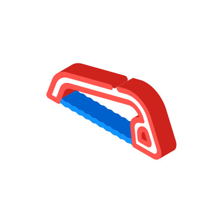 bow cut saw isometric icon vector. bow cut saw sign. isolated symbol illustrationのイラスト素材