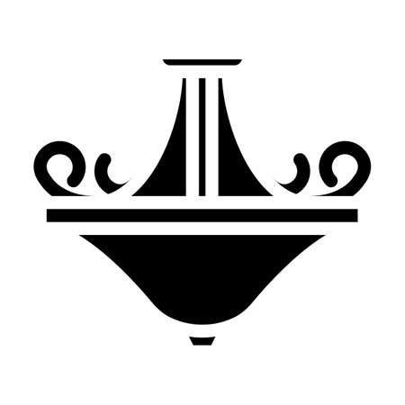 indoor lamp ceiling glyph icon vector. indoor lamp ceiling sign. isolated symbol illustrationのイラスト素材