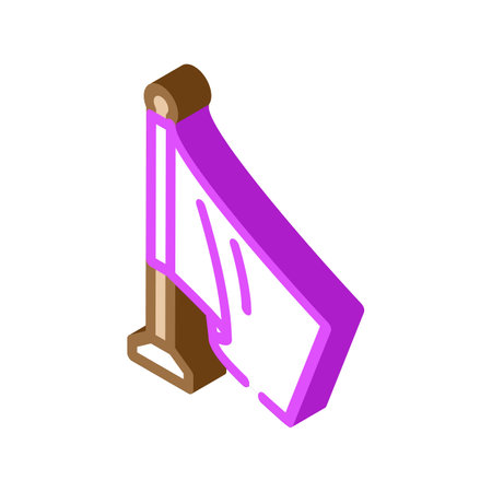 pole flag map isometric icon vector. pole flag map sign. isolated symbol illustrationのイラスト素材