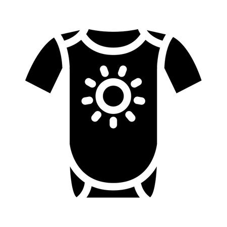 bodysuit short sleeve baby cloth glyph icon vector. bodysuit short sleeve baby cloth sign. isolated symbol illustrationのイラスト素材
