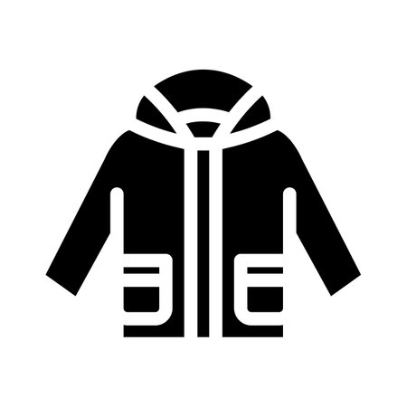 utility jacket boy baby cloth glyph icon vector. utility jacket boy baby cloth sign. isolated symbol illustrationのイラスト素材