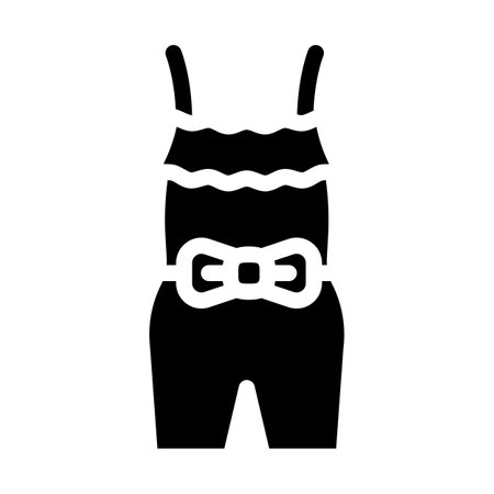 tank romper girl baby cloth glyph icon vector. tank romper girl baby cloth sign. isolated symbol illustrationのイラスト素材