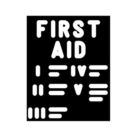 emergency first aid guide first aid glyph icon vector. emergency first aid guide first aid sign. isolated symbol illustrationのイラスト素材