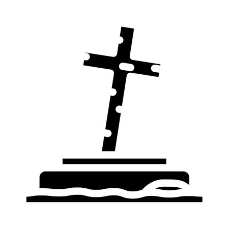 grave zombie horror glyph icon vector. grave zombie horror sign. isolated symbol illustrationのイラスト素材