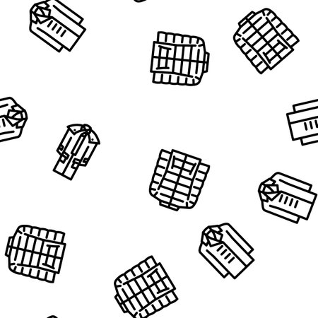 outerwear male clothes vector seamless patternのイラスト素材