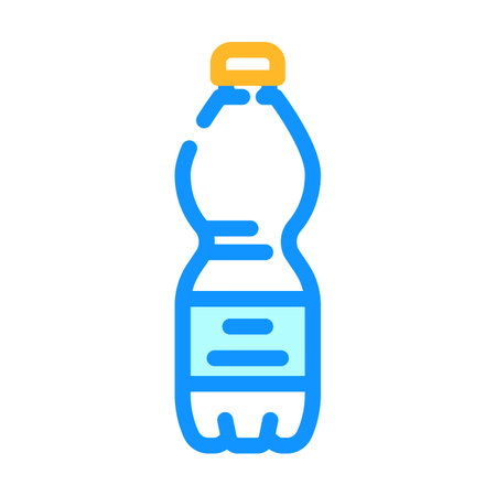 beverage soda plastic bottle color icon vector illustrationのイラスト素材