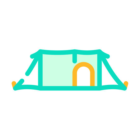 leisure tent vacation color icon vector illustrationのイラスト素材