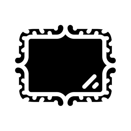 mirror living room glyph icon vector illustrationのイラスト素材