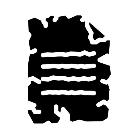 vintage paper glyph icon vector illustrationのイラスト素材