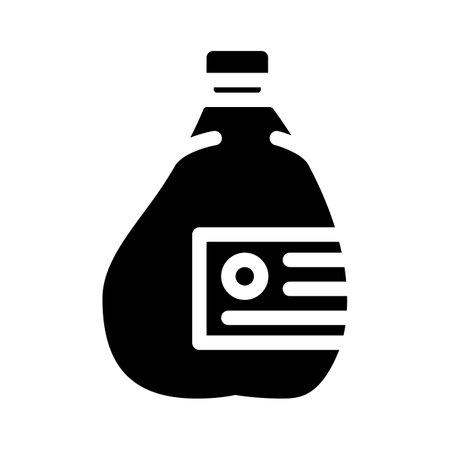 juice plastic bottle glyph icon vector illustrationのイラスト素材