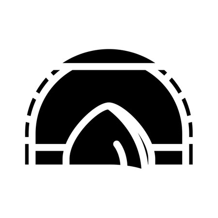 event tent vacation glyph icon vector illustrationのイラスト素材
