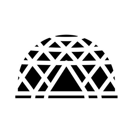 tourism tent vacation glyph icon vector illustrationのイラスト素材