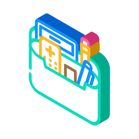 remote organizer living room isometric icon vector illustrationのイラスト素材