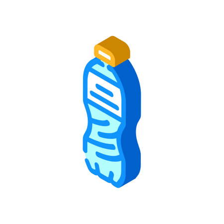 drink soda plastic bottle isometric icon vector illustrationのイラスト素材