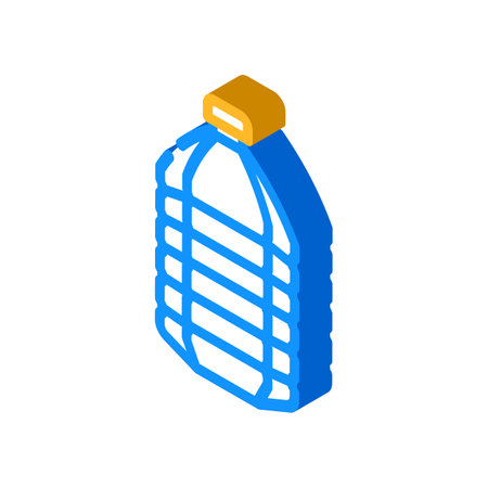 water plastic bottle isometric icon vector illustrationのイラスト素材