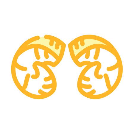 sheep horn animal color icon vector illustrationのイラスト素材