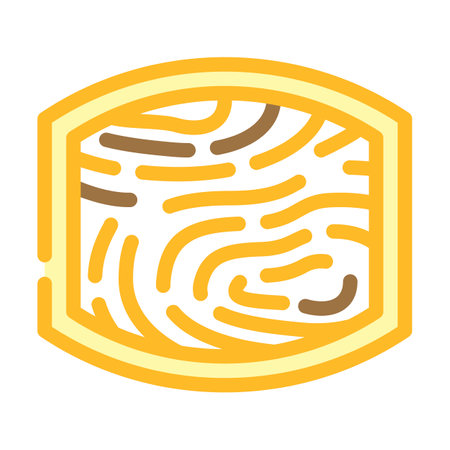 wood cutting board kitchen cookware color icon vector illustrationのイラスト素材