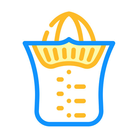 citrus juicer kitchen cookware color icon vector illustrationのイラスト素材