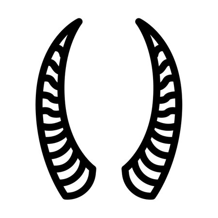 antelope wildlife animal line icon vector illustrationのイラスト素材