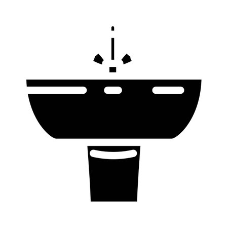 sink bathroom interior glyph icon vector illustrationのイラスト素材